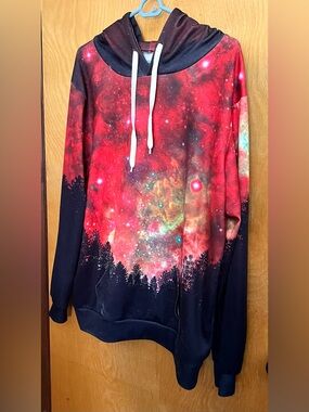 Black Milk Pullover Hoodie in Red and Black